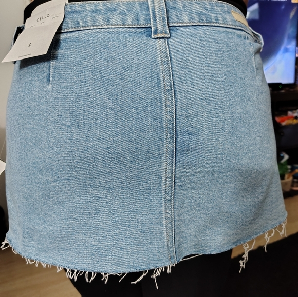 Jean ruffled skirt stretchy - Picture 2 of 6